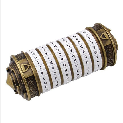 Da Vinci Code, Lock Cylinder, Puzzle, Gift, Valentine's Day Gift, Christmas Gift, Birthday Gift, Australian Puzzle, Brain Teaser, Code Breaking - red copper - Size L