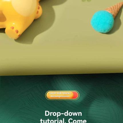 milk dragon, slow rebound toy, stress reliever, novelty gift, cute toy, squeeze toy, fidget toy, Australian market, anxiety relief, desk toy - Yellow - Size tilt one's head