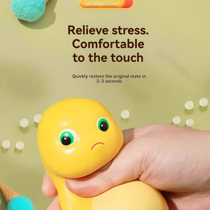 milk dragon, slow rebound toy, stress reliever, novelty gift, cute toy, squeeze toy, fidget toy, Australian market, anxiety relief, desk toy - Yellow - Size tilt one's head