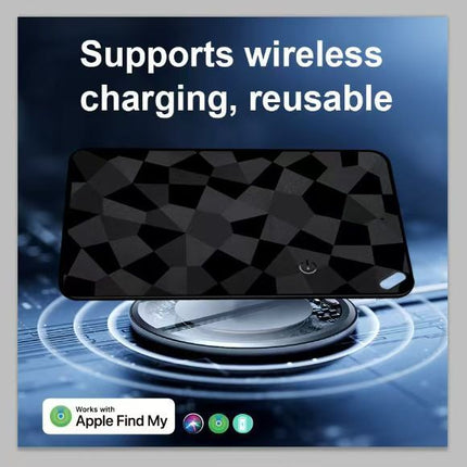 Apple Card anti-loss device, Bluetooth tracker, Find My compatible, Siri enabled tracker, no app required tracking, global GPS tracker, iOS Android universal tracker, wallet finder, key finder, Australia tracker - Black - Size Dual-system