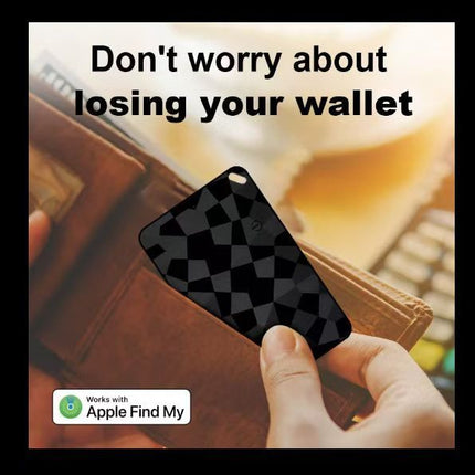 Apple Card anti-loss device, Bluetooth tracker, Find My compatible, Siri enabled tracker, no app required tracking, global GPS tracker, iOS Android universal tracker, wallet finder, key finder, Australia tracker - Black - Size Dual-system