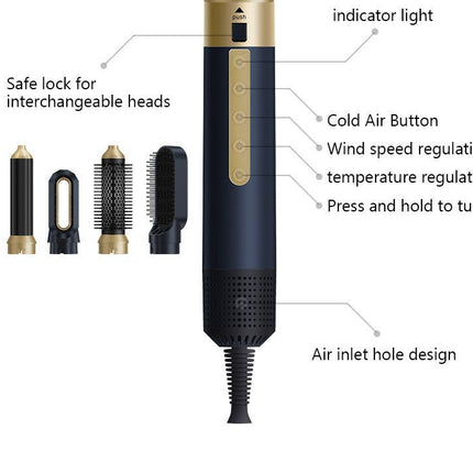 5-In-1 Hair Dryer, Hair Styling Tool (Size 6)
