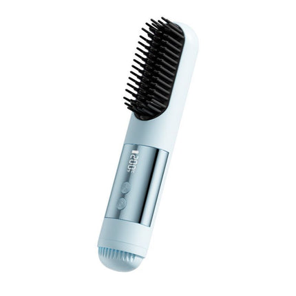wireless hair comb, cold air hair comb, straightening comb, curling comb, hair styling tool, portable hair comb, Australia hair tool, rechargeable hair comb, travel hair straightener, versatile hair styler - Beige - Size E