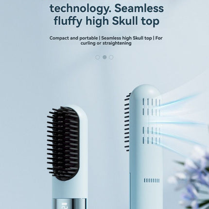 wireless hair comb, cold air hair comb, straightening comb, curling comb, hair styling tool, portable hair comb, Australia hair tool, rechargeable hair comb, travel hair straightener, versatile hair styler - Blue - Size E