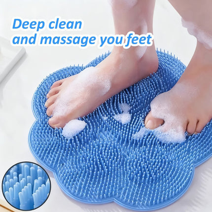 foot scrubber, exfoliating foot pad, dead skin remover, anti-slip shower accessory, deep cleaning foot care, home spa essentials, body brush alternative, foot hygiene, Australian foot care - Blue - Size 2PCS