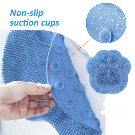 foot scrubber, exfoliating foot pad, dead skin remover, anti-slip shower accessory, deep cleaning foot care, home spa essentials, body brush alternative, foot hygiene, Australian foot care - Blue - Size 2PCS