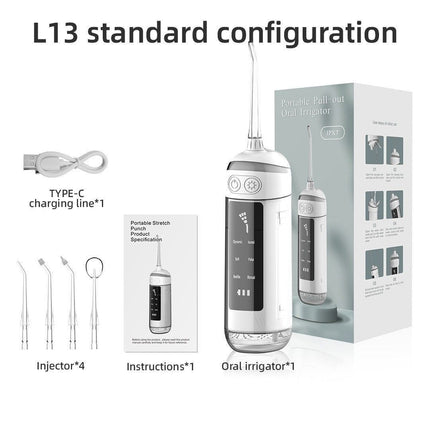 Portable Water Flosser Electric Water Flosser USB Rechargeable Flosser Oral - Orange - Size set