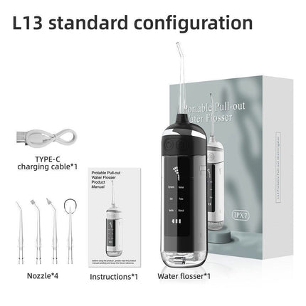 Portable Water Flosser Electric Water Flosser USB Rechargeable Flosser Oral - White - Size set