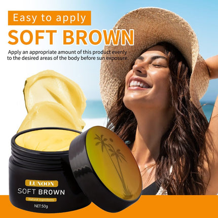 tanning cream, soft brown tan, natural ingredients, tanning bed cream, sun tan lotion, hydrating tan cream, healthy tan Australia, Australian tanning product - Yellow - Size 50ml-2pcs