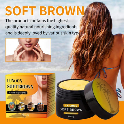 tanning cream, soft brown tan, natural ingredients, tanning bed cream, sun tan lotion, hydrating tan cream, healthy tan Australia, Australian tanning product - Yellow - Size 50ml-2pcs
