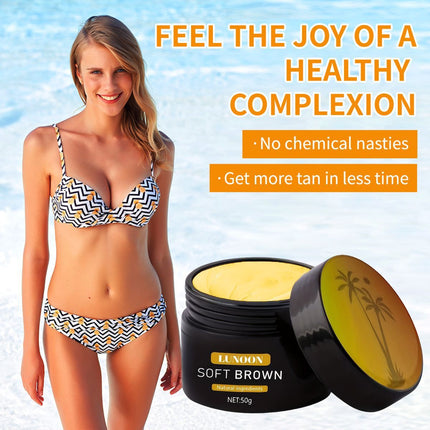 tanning cream, soft brown tan, natural ingredients, tanning bed cream, sun tan lotion, hydrating tan cream, healthy tan Australia, Australian tanning product - Yellow - Size 50ml-2pcs