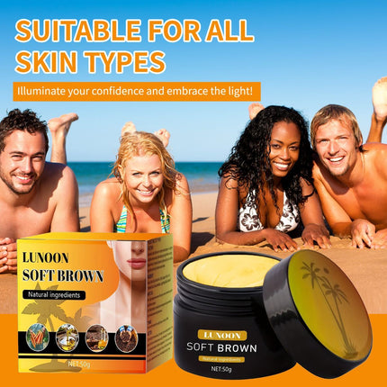 tanning cream, soft brown tan, natural ingredients, tanning bed cream, sun tan lotion, hydrating tan cream, healthy tan Australia, Australian tanning product - Yellow - Size 50ml-2pcs