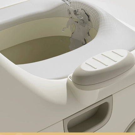 baby portable toilet, potty training, weaning off diapers, soft PU cushion, night-light, bathroom accessories, Australian market, toddler toilet seat - beige white - Size Three