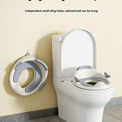 baby portable toilet seat, potty training, no installation, splash proof, hanging storage, travel potty seat, toddler toilet training seat - Camel - Size Hard seat cushion