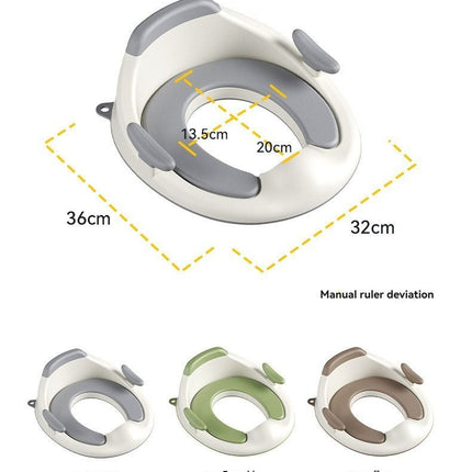 baby portable toilet seat, potty training, no installation, splash proof, hanging storage, travel potty seat, toddler toilet training seat - Green - Size Soft cushion