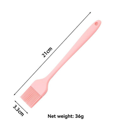 silicone oil brush, grilling brush, baking brush, high heat resistant brush, 21cm brush, baking cloth brush, kitchen tools, bbq accessories, non-stick brush, oil spreading brush - Black - Size 2PCS