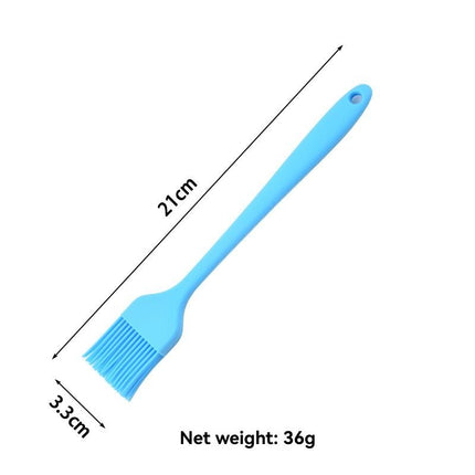 silicone oil brush, grilling brush, baking brush, high heat resistant brush, 21cm brush, baking cloth brush, kitchen tools, bbq accessories, non-stick brush, oil spreading brush - Green - Size 6PCS
