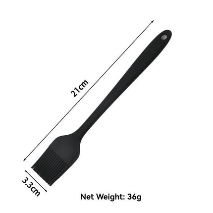 silicone oil brush, grilling brush, baking brush, high heat resistant brush, 21cm brush, baking cloth brush, kitchen tools, bbq accessories, non-stick brush, oil spreading brush - Yellow - Size 6PCS