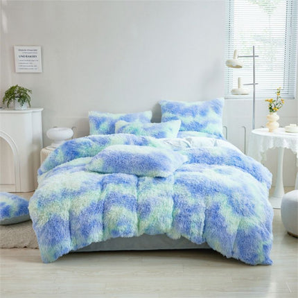 Tie-Dye Bedding Set Three-Piece Bedding Set Soft Bedding Trendy Bedding Home - Gray - Size 150*200cm