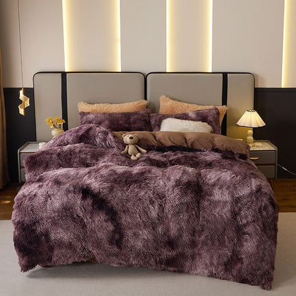 Tie-Dye Bedding Set Three-Piece Bedding Set Soft Bedding Trendy Bedding Home - Gray - Size 200*240cm