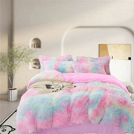Tie-Dye Bedding Set Three-Piece Bedding Set Soft Bedding Trendy Bedding Home - Leopard print - Size 150*200cm