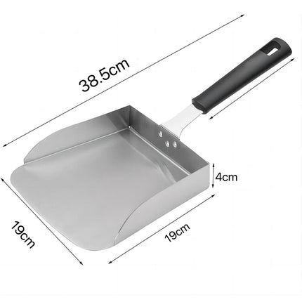 Stainless Steel Food Shovel, Anti-Scald BBQ Shovel (Size 1PCS)