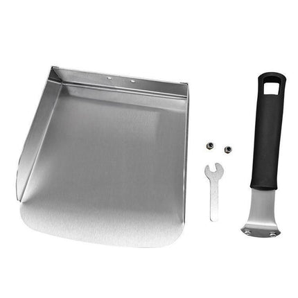 Stainless Steel Food Shovel, Anti-Scald BBQ Shovel (Size 2PCS)