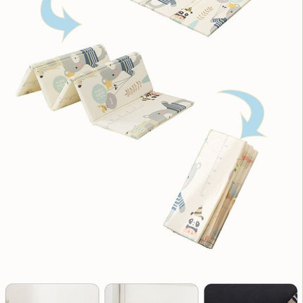 double-sided cartoon mat, folding mat, 2cm living room mat, game mat, odor-free mat, children play mat, foam mat, floor mat Australia - Cartoon panda - Size 180-200cm