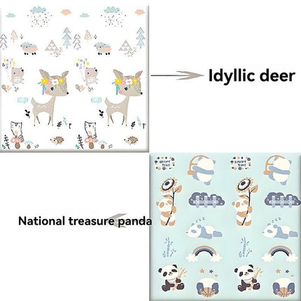 double-sided cartoon mat, folding mat, 2cm living room mat, game mat, odor-free mat, children play mat, foam mat, floor mat Australia - Many Treasures - Size 180-200cm
