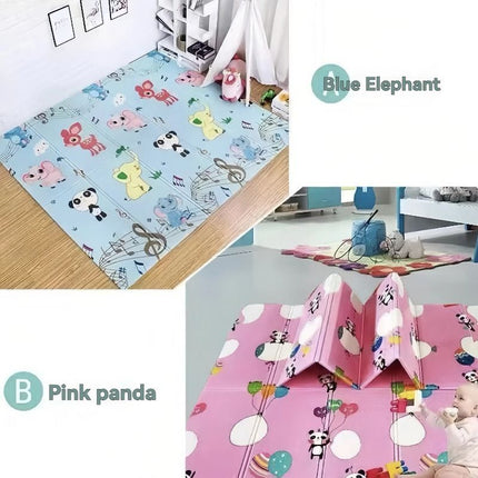 double-sided cartoon mat, folding mat, 2cm living room mat, game mat, odor-free mat, children play mat, foam mat, floor mat Australia - Grey clouds - Size 160-180cm