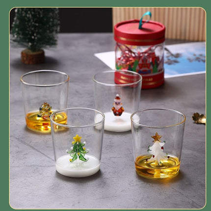 3D cartoon glass cups, high borosilicate glass, novelty drinkware, cold beverage glasses, cute glass tumblers, Australian home decor, gift ideas for juice lovers - Clear - Size pattern1