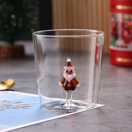3D cartoon glass cups, high borosilicate glass, novelty drinkware, cold beverage glasses, cute glass tumblers, Australian home decor, gift ideas for juice lovers - Clear - Size pattern2
