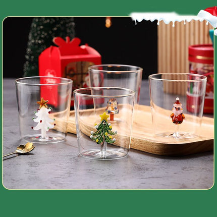 3D cartoon glass cups, high borosilicate glass, novelty drinkware, cold beverage glasses, cute glass tumblers, Australian home decor, gift ideas for juice lovers - Clear - Size pattern4