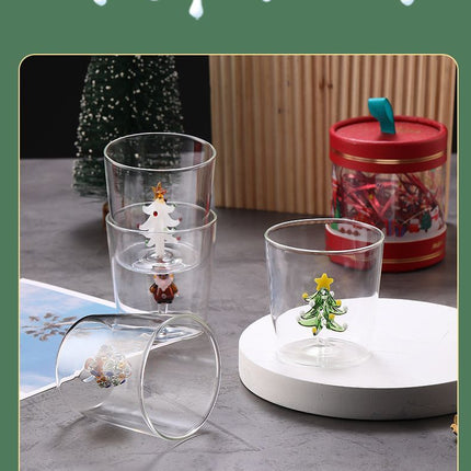 3D cartoon glass cups, high borosilicate glass, novelty drinkware, cold beverage glasses, cute glass tumblers, Australian home decor, gift ideas for juice lovers - Clear - Size pattern4