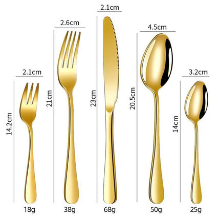western cutlery set, steak knife and fork set, stainless steel cutlery, gift set for dining, 16-piece cutlery, Australian dining, steak knives Australia, premium cutlery set, gift for couples, housewarming gift - Rose gold - Size 16 -piece set