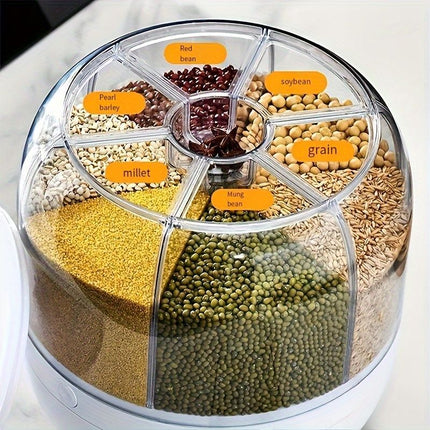 rotating storage container, large capacity grain storage, food storage box, sealed food container, kitchen organization, insect proof food storage, moisture proof food storage, airtight canister, Australian pantry - Green - Size 12L