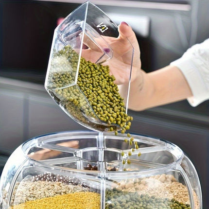 rotating storage container, large capacity grain storage, food storage box, sealed food container, kitchen organization, insect proof food storage, moisture proof food storage, airtight canister, Australian pantry - White - Size 12L