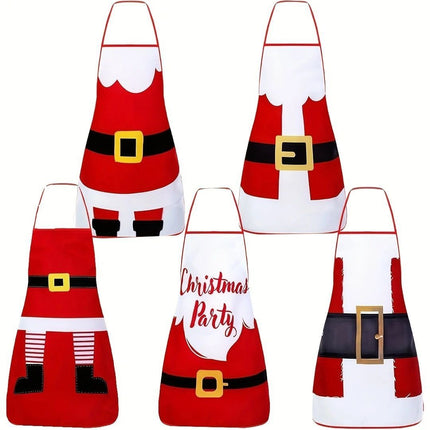 Christmas apron, waterproof apron, oil-resistant apron, festive kitchen decor, holiday cooking apron, Christmas gift idea, Santa apron, snowman apron, reindeer apron, family gathering apron - Christmas - Size 1-4PCS