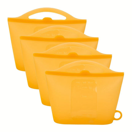 food-grade silicone, sealing strips, leak-proof, airtight seal, silicone lid covers, reusable food storage, Australian kitchen, dishwasher safe, non-toxic, temperature resistant, fridge organisation, travel storage, office lunchbox - Blue - Size 1200ml-4p