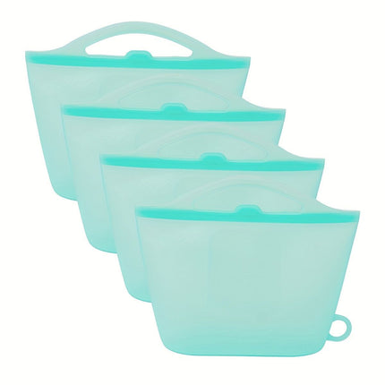 food-grade silicone, sealing strips, leak-proof, airtight seal, silicone lid covers, reusable food storage, Australian kitchen, dishwasher safe, non-toxic, temperature resistant, fridge organisation, travel storage, office lunchbox - White - Size 1200ml-4