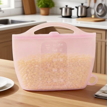 food-grade silicone, sealing strips, leak-proof, airtight seal, silicone lid covers, reusable food storage, Australian kitchen, dishwasher safe, non-toxic, temperature resistant, fridge organisation, travel storage, office lunchbox - White - Size 1200ml-4