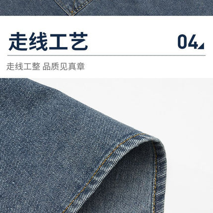 denim apron, kitchen apron, Japanese-style apron, work apron, unisex apron, apron with pockets, barista apron, cooking apron, men's denim apron, women's denim apron - Navy - Size M