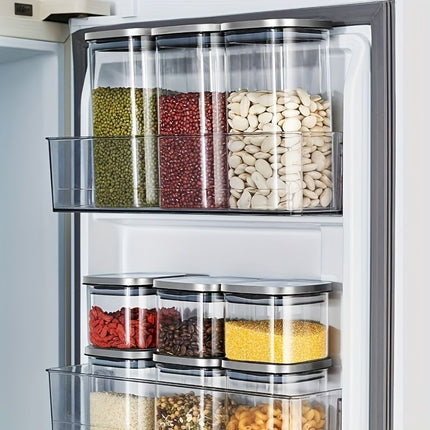 airtight storage jars, coffee bean jars, stainless steel lid, glass jars with lids, square canisters, pantry organisation, kitchen storage Australia - Clear - Size 2pcs-700ml