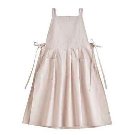 sleeveless apron, bib apron, apron with pockets, kitchen apron, baking apron, pet care apron, art apron, nail art apron, milk tea apron, Australian apron, home cook apron, craft apron - Brown - Size M