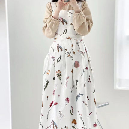 sleeveless apron, bib apron, apron with pockets, kitchen apron, baking apron, pet care apron, art apron, nail art apron, milk tea apron, Australian apron, home cook apron, craft apron - White - Size M