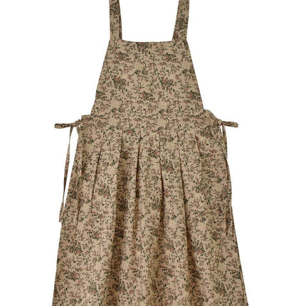 cotton apron, waterproof apron, Korean-style apron, adjustable apron, extended apron, floral print apron, kitchen apron, Australian kitchen, cooking apron, gift for cook - Camel - Size M