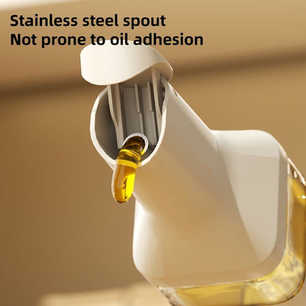 automatic opening glass bottles, oil bottles, condiment bottles, kitchen storage, soy sauce bottles, vinegar bottles, Australian kitchen - Beige - Size 500ml