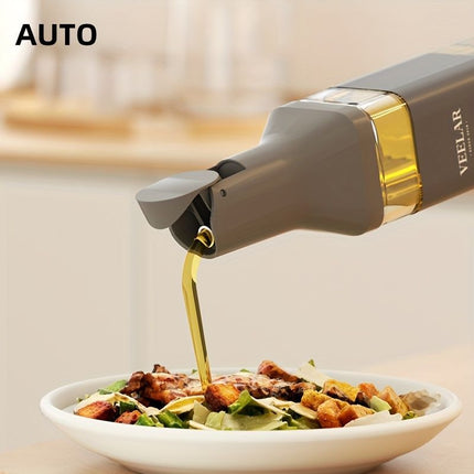 automatic opening glass bottles, oil bottles, condiment bottles, kitchen storage, soy sauce bottles, vinegar bottles, Australian kitchen - Beige - Size 500ml