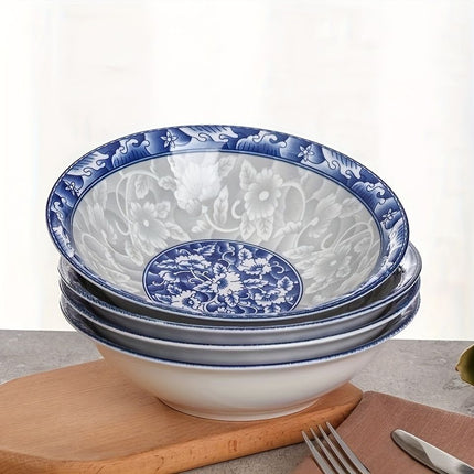 Blue and White Porcelain Bowl, Soup Bowl (Size 2pcs)