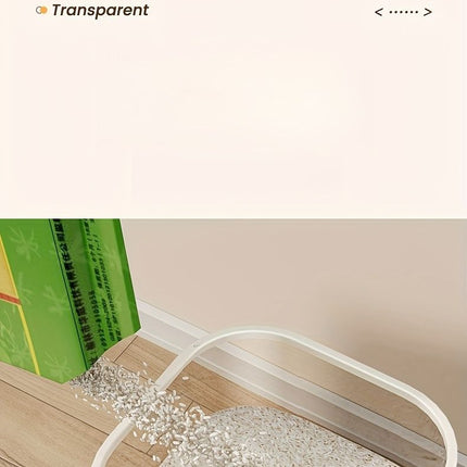 rice storage container, moisture-proof container, sealed food storage, flour storage, grain storage, pet food storage, bulk food container, airtight food container, pantry organization, Australian kitchen storage - Creamy and transparent - Size 23L
